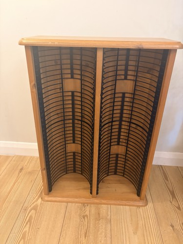 Vintage pine wooden double dvd - vintage,