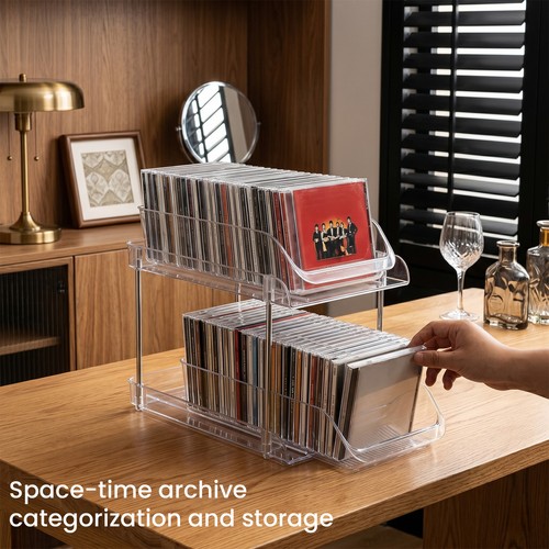 Dvd storage rack clear - cd,
