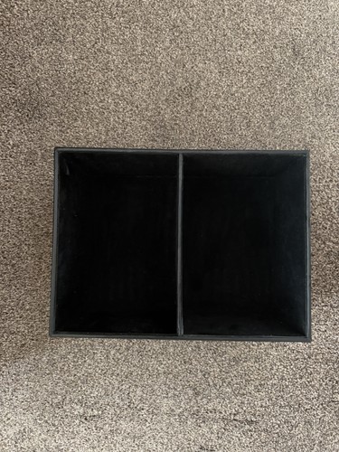 Leather media storage stand - leather,