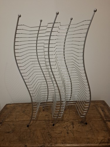 Chrome metal freestanding - freestanding, wavy