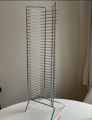 Stainless steel dvd rack - stainless, holds