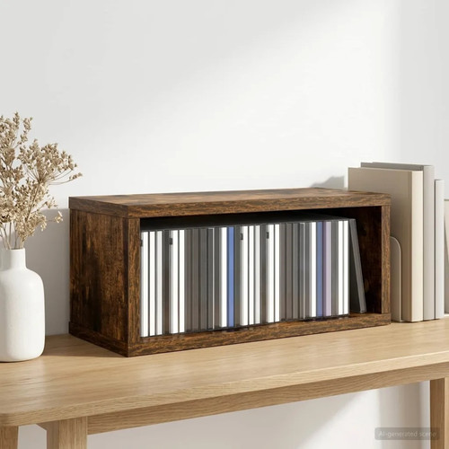Storage rack smoked oak - storage,
