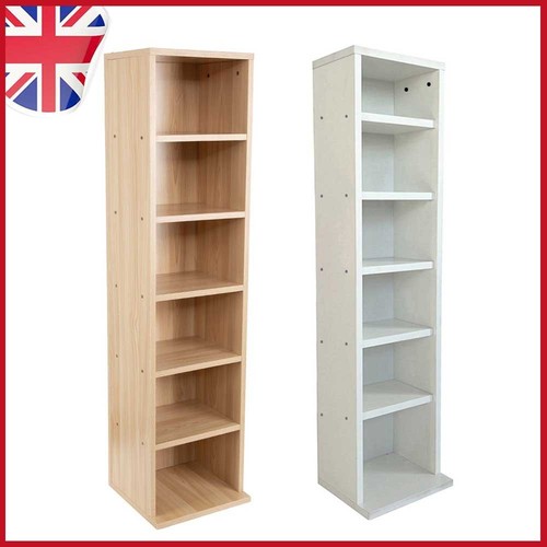Tier wood dvd media - 6-tier,