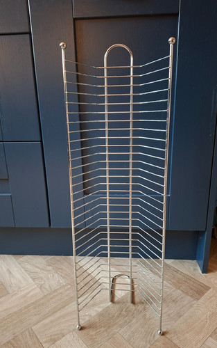 Chrome metal dvd storage - metal,